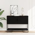 vidaXL Konzolový stolík čierny 100x35x74,5 cm kompozitné drevo