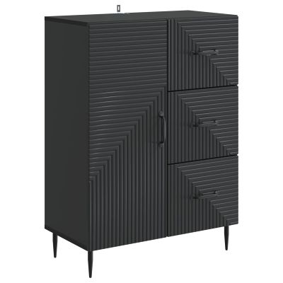 vidaXL Servírovacia skriňa Čierna 66 x 34,5 x 89,5 cm Kompozitné drevo
