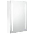 vidaXL LED kúpeľňová zrkadlová skrinka žiarivá biela 50x13x70 cm