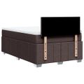 vidaXL Boxspring posteľ s matracom tmavohnedá 120x190 cm látka