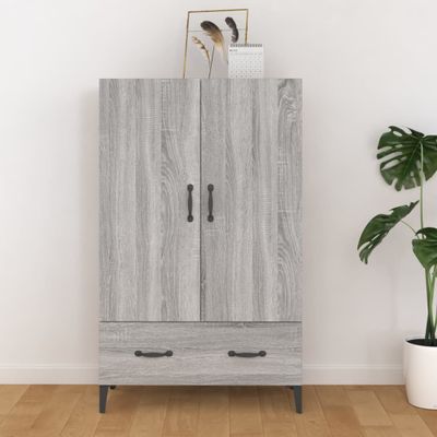 vidaXL Vysoká skrinka sivý dub sonoma 70x31x115 cm spracované drevo