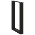 vidaXL Nohy k jedálenskému stolu v tvare U, 2 ks, čierne, 50 x (72-73) cm, oceľové