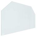 vidaXL Sklenená doska krbu Priehľadná 100 x 60 cm Sklo