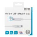 DELTACO USBC-1407M, Kábel USB-C/USB-C, 100W, 1m