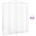 vidaXL Oblúkový gabionový kôš 12ks 200x30x220/240cm pozinkované železo