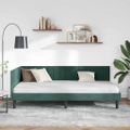 vidaXL Rohový rám postele Tmavozelená 90 cm x 200 cm Zamat