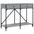 vidaXL Konzolový stolík sivý sonoma 100x39x78,5 cm kompozitné drevo