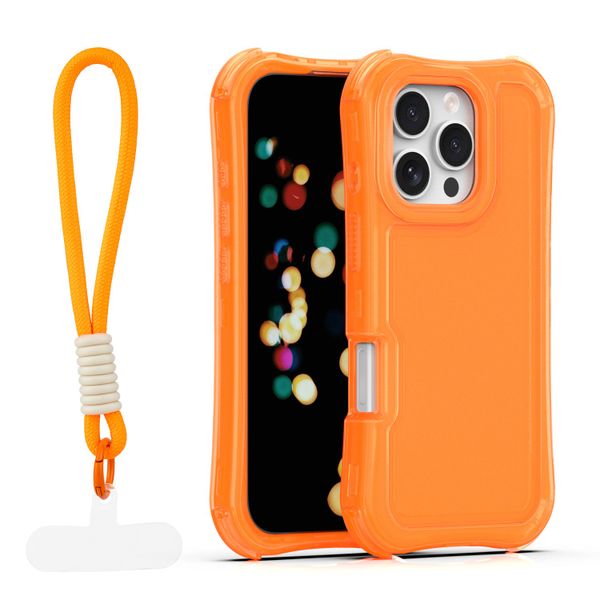 Puzdro Safepop s popruhom pre iPhone 16 Pro Max 6,9" oranžové