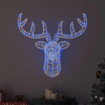vidaXL Hlava soba s 140 LED-i Modrá 68 x 36,5 x 62,5 cm Akryl
