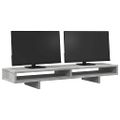 vidaXL Stojan na monitor betónový sivý 100x27x15 cm kompozitné drevo