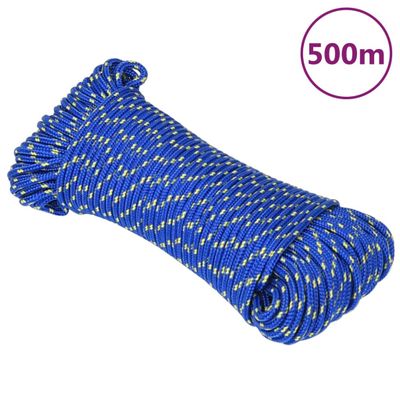 vidaXL Lodné lano modré 3 mm 500 m polypropylén