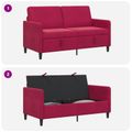 vidaXL Sofa s úložným priestorom Víno červené 152 x 78 x 87 cm