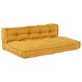 vidaXL Vankúš na paletový gauč 2 pcs Žltá 120 x 80 x 38 cm Látka