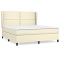 vidaXL Boxspring posteľ s matracom krémová 160x200 cm umelá koža