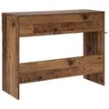 vidaXL Konzolový stôl Staré drevo 96,5 x 38 x 75 cm Kompozitné drevo