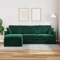 vidaXL Pohovka Tmavozelená 228 x 134 x 80 cm Zamat