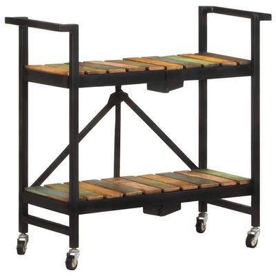 vidaXL Kuchynský vozík 87x36x81 cm masívne recyklované drevo