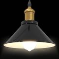 vidaXL Závesná lampa s nastaviteľnou výškou E27 lesklá čierna Ø 22 cm kovová
