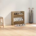 vidaXL Skriňa na topánky 60 x 18 x 60 cm Kompozitné drevo Dub artisan