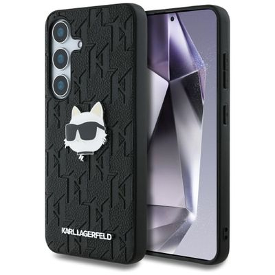 Puzdro Karl Lagerfeld HC PU Monogram Choupette Head pre Samsung Galaxy S25 čierne