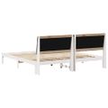 vidaXL Rám postele Biela 200 x 200 cm Masívne borovicové drevo