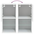 vidaXL TV skrinky s LED svetlami 2 ks biele 30,5x30x60 cm