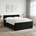 vidaXL Posteľ boxspring s matracom Čierna 140 x 200 cm Zamat
