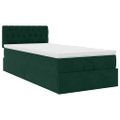 vidaXL Osmanský rám postele s matracom tmavozelená 90x200 cm zamat