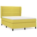 vidaXL Boxspring posteľ s matracom zelená 140x200 cm látka