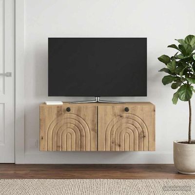 vidaXL Nástenná TV skrinka 78,5 x 41 x 30 cm Dub artisan