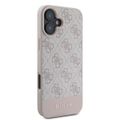 Puzdro Guess pre iPhone 16 6,1" GUHCP16SG4GLPI ružové tvrdé puzdro 4G Bottom Stripe