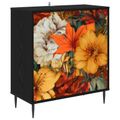 vidaXL Servírovacia skriňa GENNEP Čierny dub 69 x 33 x 76 cm