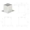 vidaXL Kotvy na stĺpiky 4 ks 141 mm galvanizovaný kov