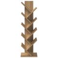 vidaXL Stromová knižnica 6-úrovňová 30 x 18 x 100 cm Kompozitné drevo