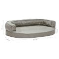 vidaXL Ergonomický matrac pre psa 90x64 cm ľanový vzhľad šedý