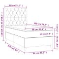 vidaXL Posteľný rám boxsping s matracom tmavosivý 80x200 cm látka
