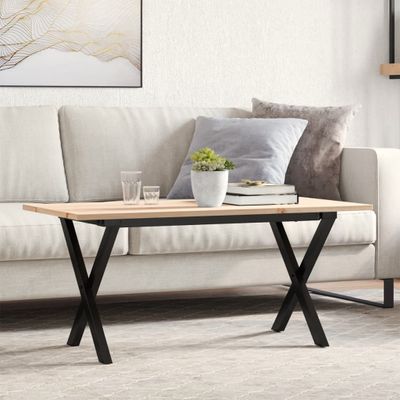 vidaXL Konferenčný stolík v tvare X 90x40x45 cm borovica a oceľ