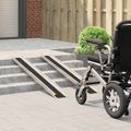 vidaXL Rampa pre invalidný vozík 270 kg 2 ks Čierna 270 kg na sedadlo