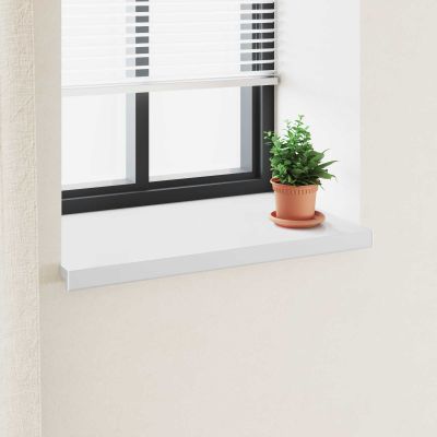 vidaXL Parapetné dosky Biela 100 x 50 x 4,5 cm PVC