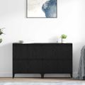 vidaXL Komody 2 ks Čierny dub 60 x 35 x 70 cm Kompozitné drevo