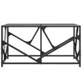 vidaXL Konferenčný stolík čierna sklenená doska 78,5x40x41 cm oceľ