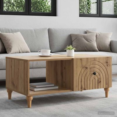 vidaXL Konferenčný stolík Dub artisan 90 x 50 x 40 cm Kompozitné drevo