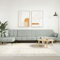 vidaXL Pohovka v tvare L bledosivá 275x140x70 cm zamat