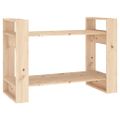 vidaXL Knižnica/deliaca stena 80x35x56,5 cm masívna borovica