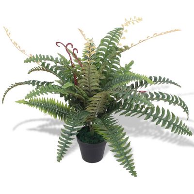 vidaXL Umelá rastlina, papraď s kvetináčom 60 cm, zelená
