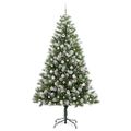 vidaXL Umelý vianočný stromček s umelým snehom 300 LED Teplá biela