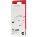 HAMA Kábel USB-A/USB-C, 1,5m, biely