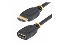 High Speed - prodlužovací kabel HDMI - HDMI s piny (male) do HDMI se zdířkami (female) - 1 m - odstíněný - černá - pasivní, podpora 4K60Hz