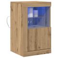 vidaXL LED komoda 41 x 37 x 67 cm Kompozitné drevo Remeselný dub