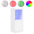 vidaXL Komoda s LED svetlami biela 41x37x100 cm